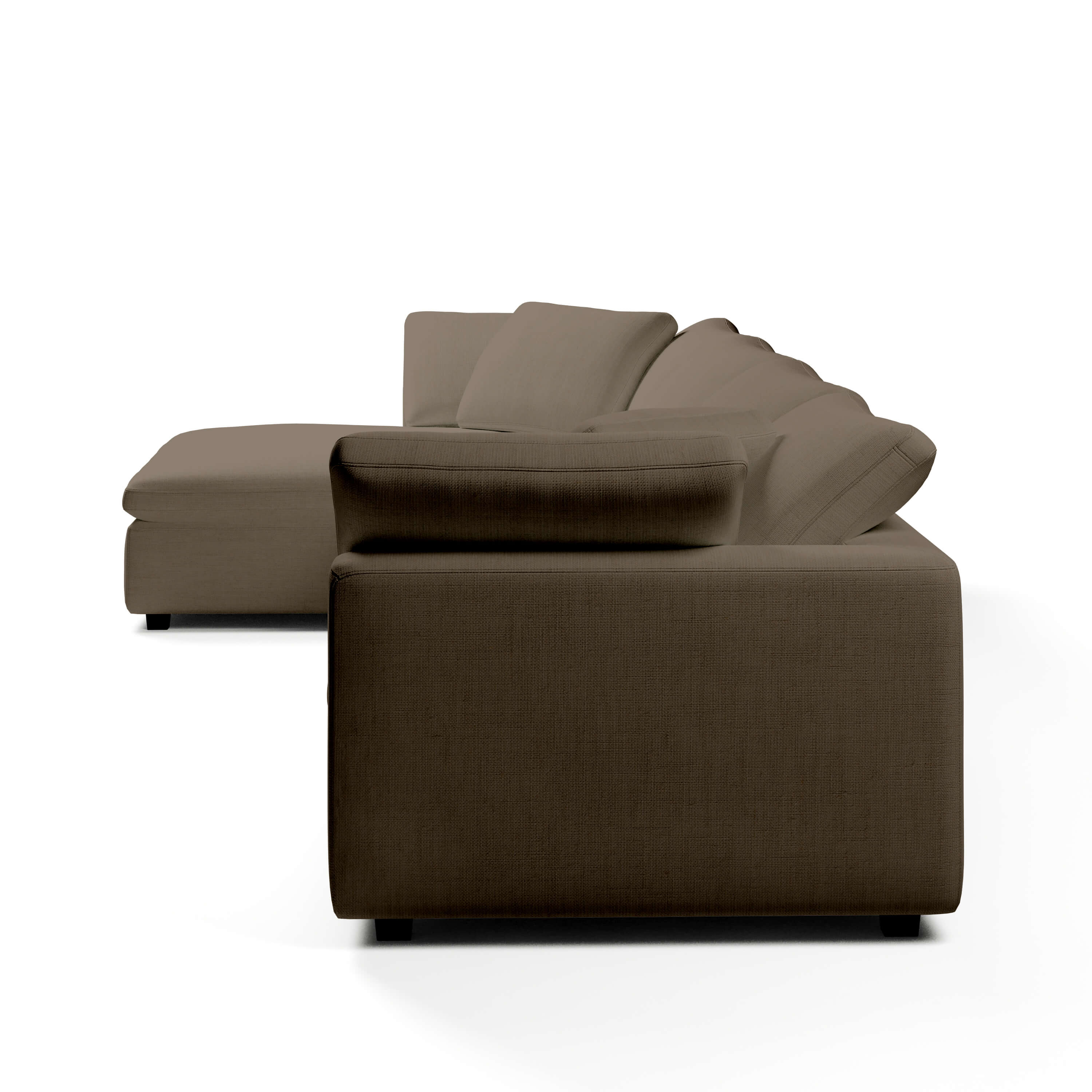 Comfy Modular Sofa - 4-Seater Chaise Sectional - Left Hand Facing