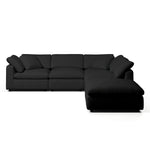 Comfy Modular Sofa - 4-Seater L-Sectional & Ottoman