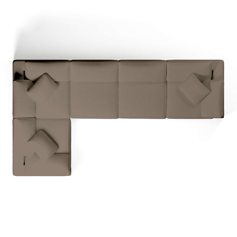 Comfy Modular Sofa - 5-Seater Modular L-Sectional