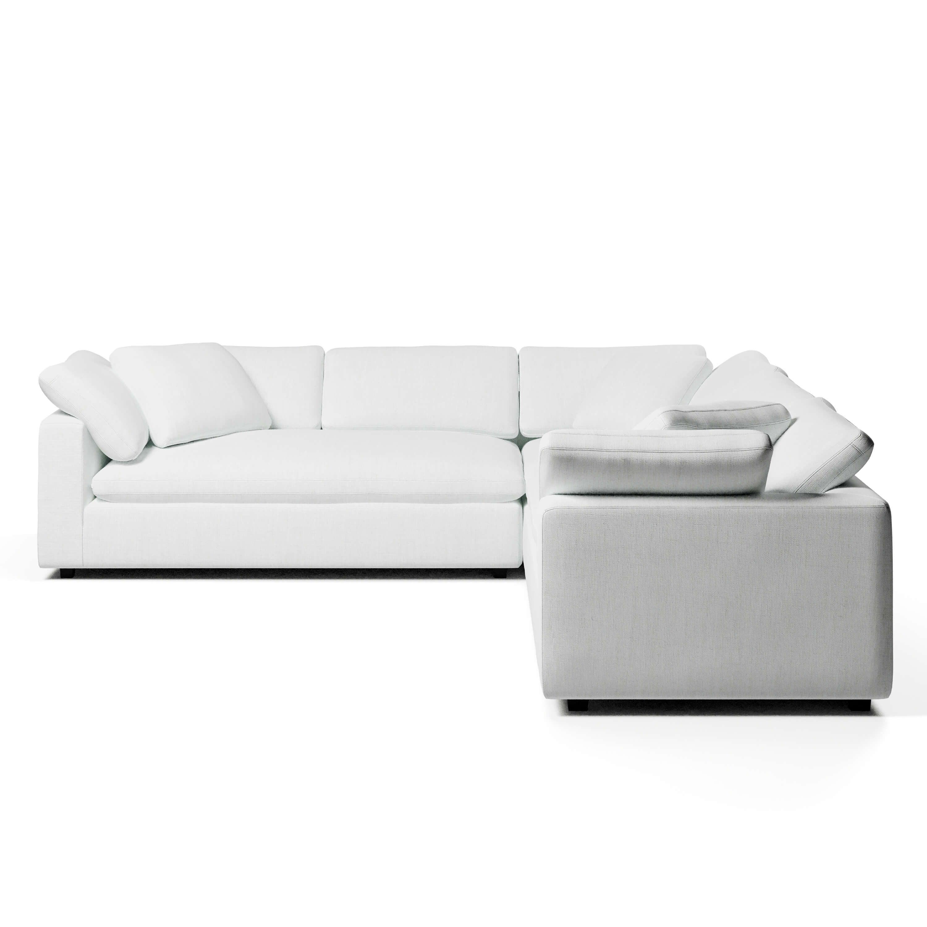 Comfy Modular Sofa - 5-Seater Bench-Seat L-Sectional