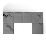 Comfy Modular Sofa - 5-Seater & Ottoman