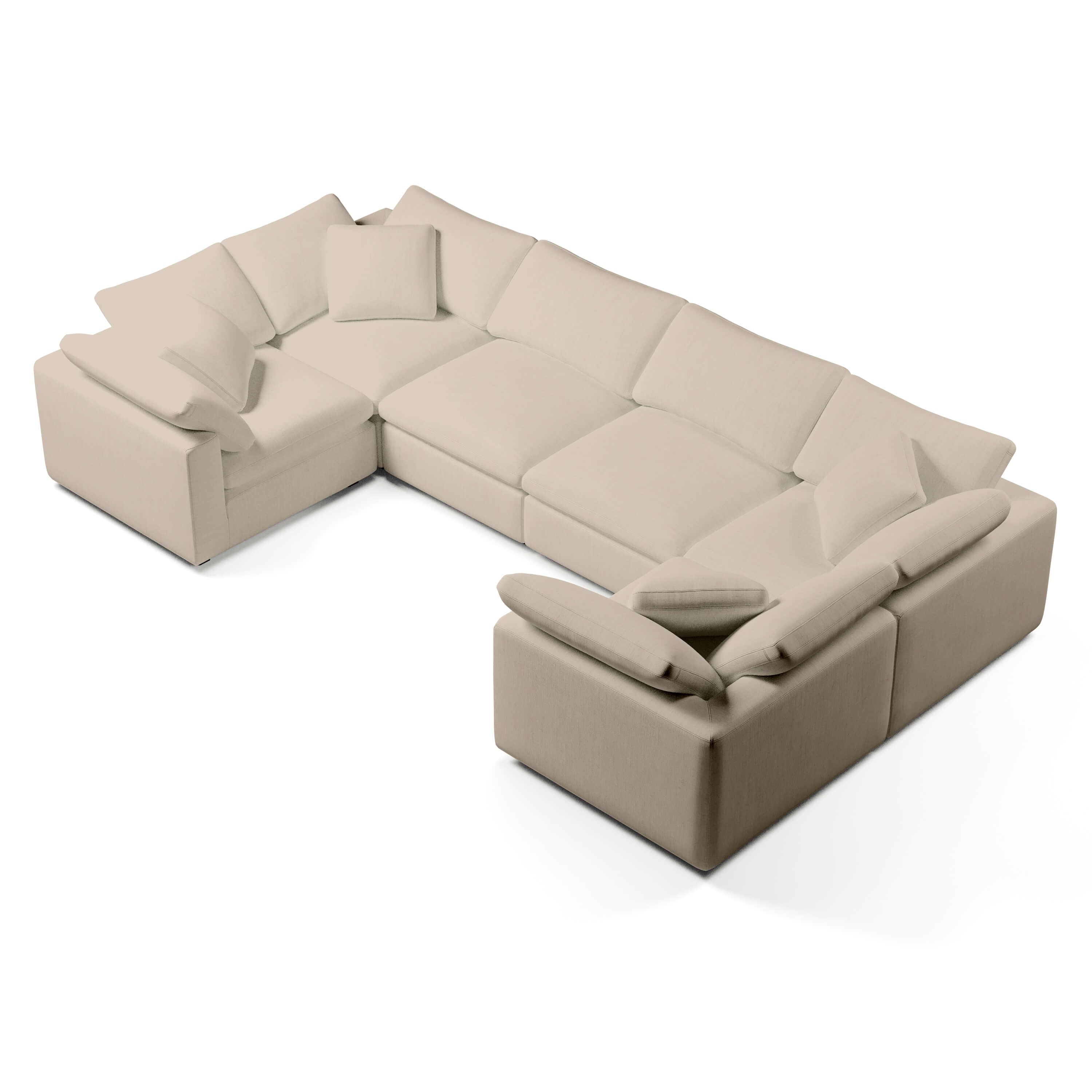 Comfy Modular Sofa - 6-Seater U-Sectional