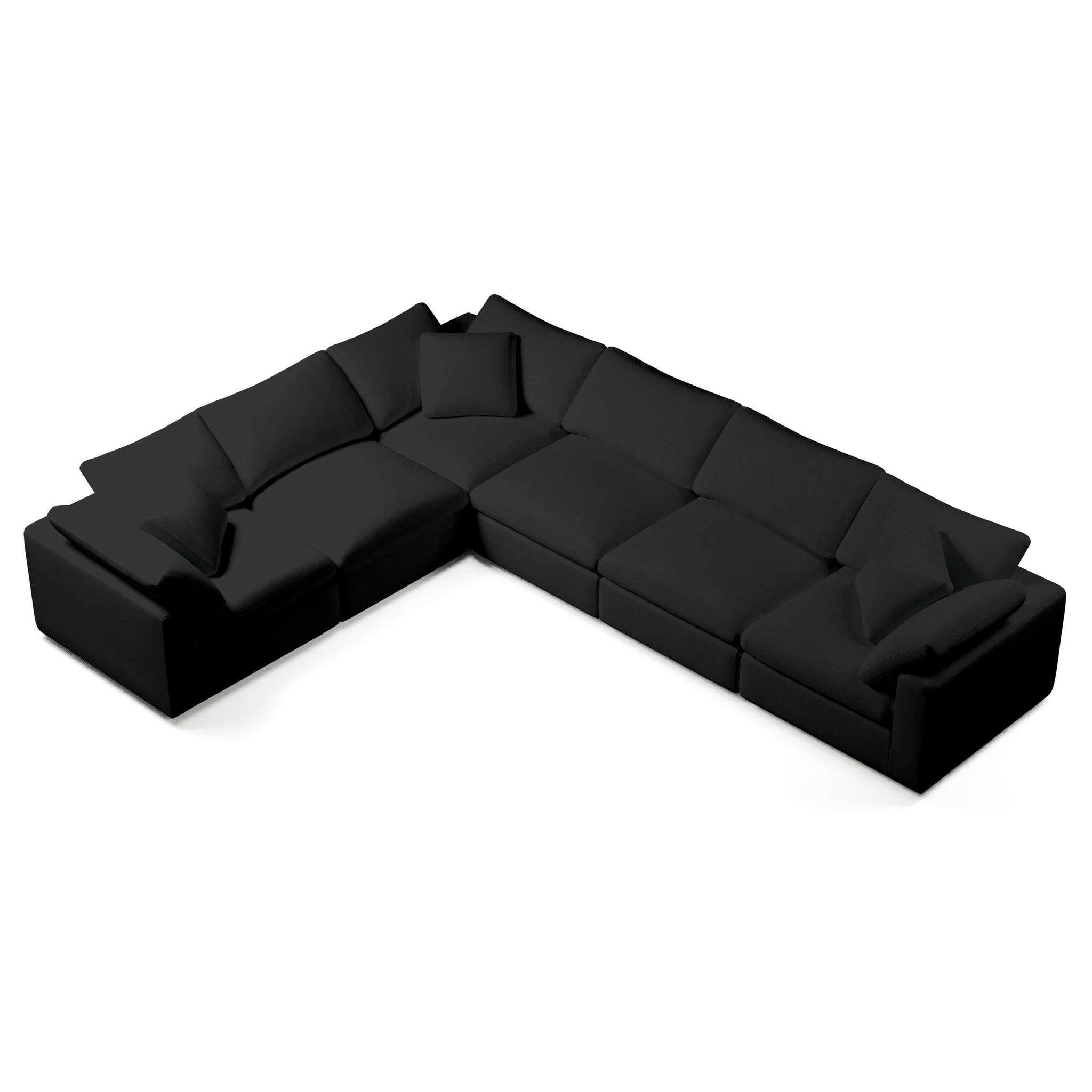 Comfy Modular Sofa - 6-Seater L-Sectional with Ottoman