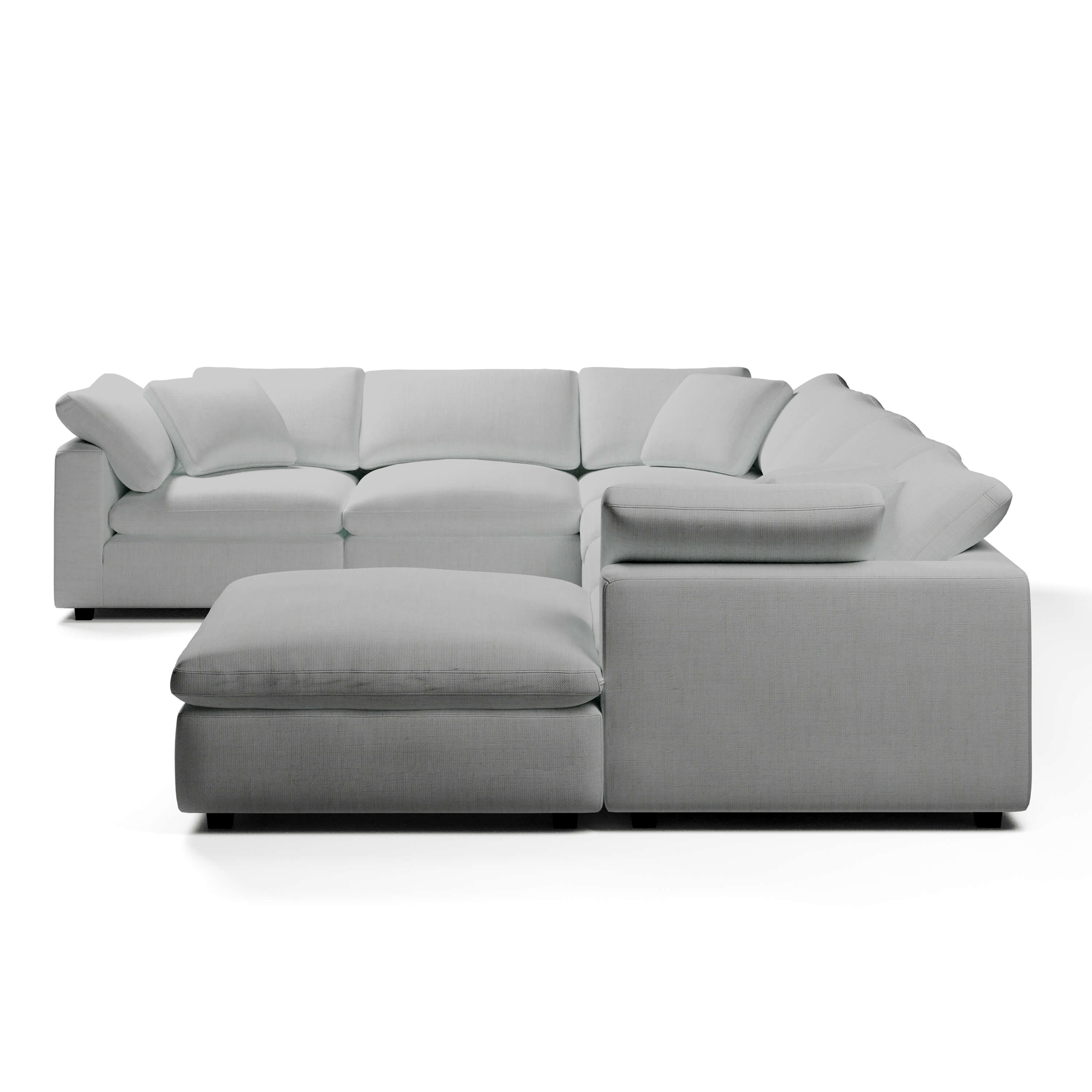 U-Sectional Sofa and Ottoman | U-Sectional Ottoman | Couch Haus