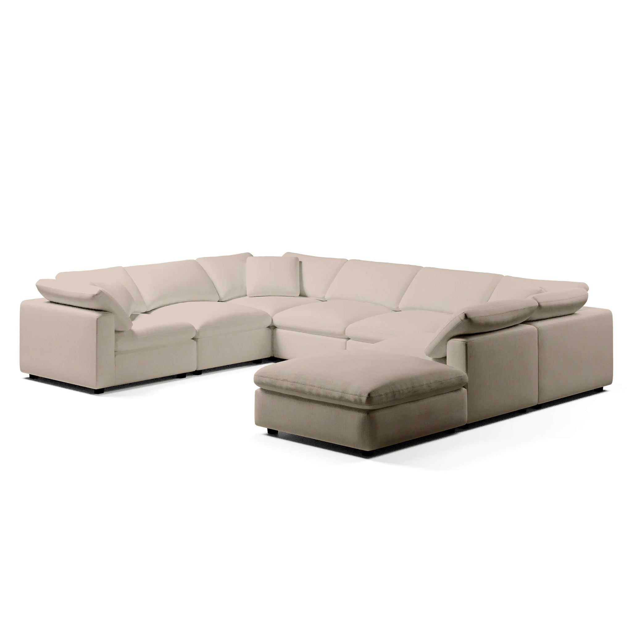 Modular Sofa and Ottoman | U-Sectional Modular Sofa | Couch Haus