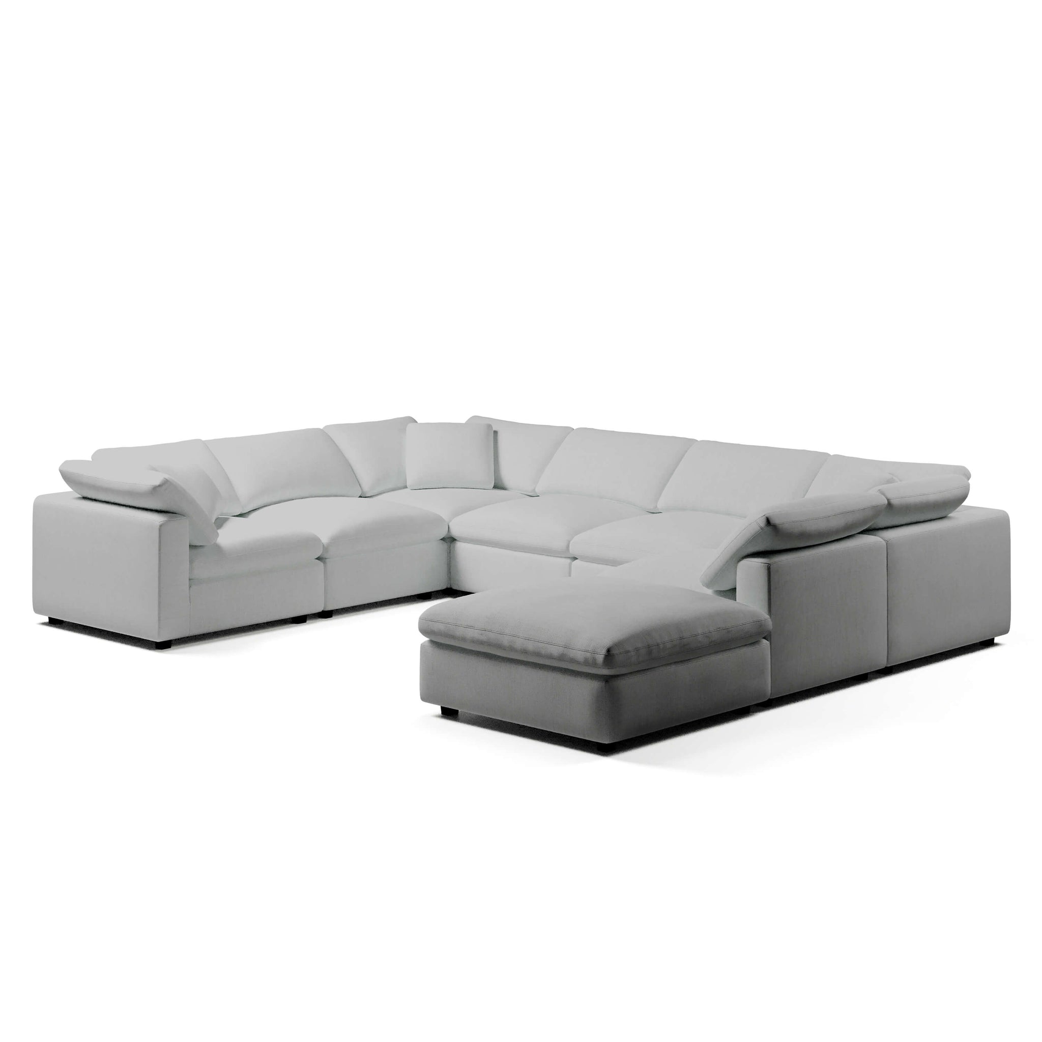 Modular Sofa and Ottoman | U-Sectional Modular Sofa | Couch Haus