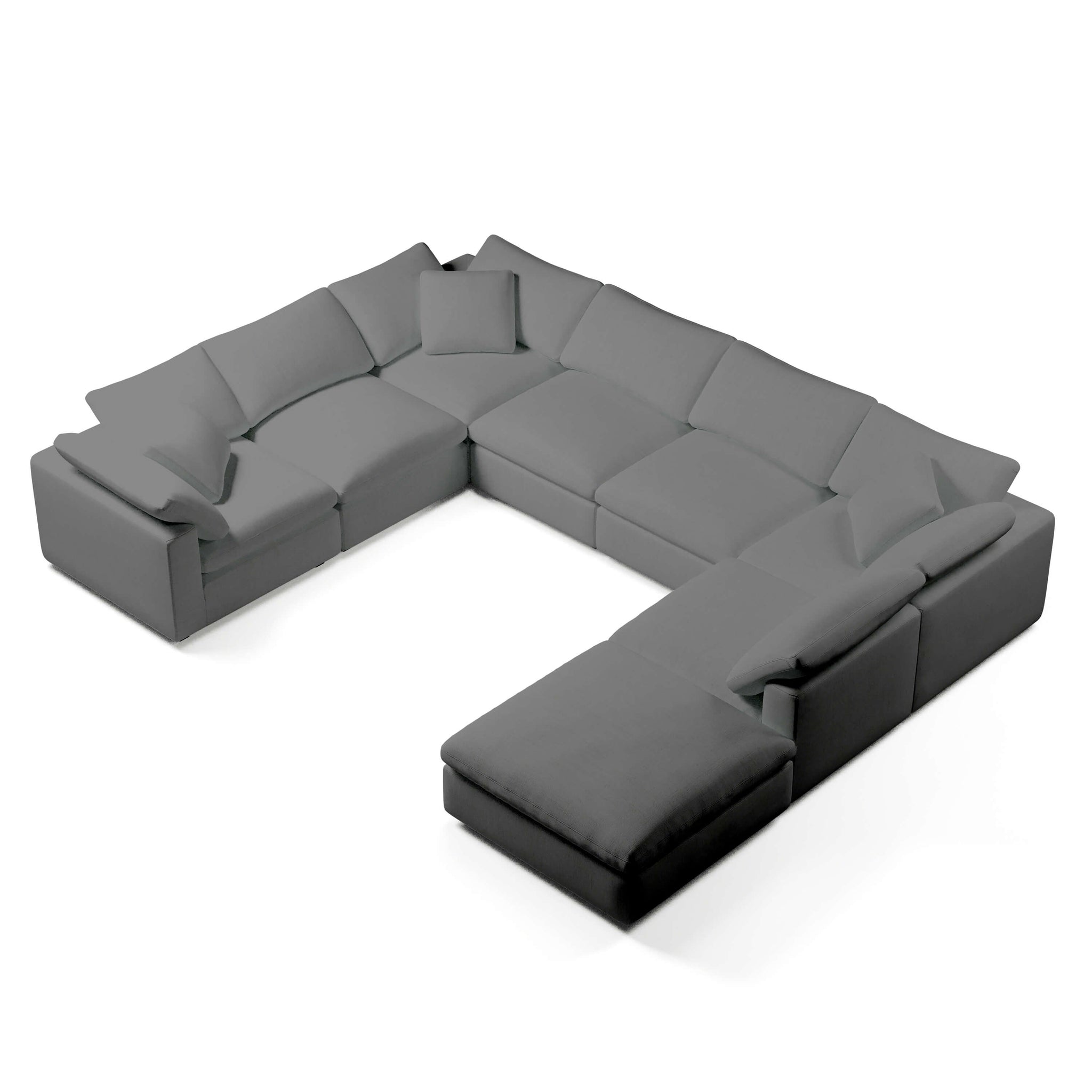 Modular Sofa and Ottoman | U-Sectional Modular Sofa | Couch Haus