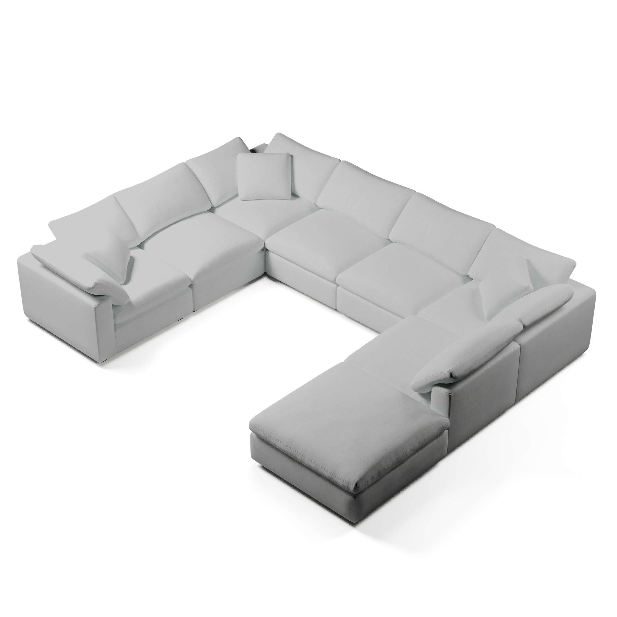 Modular Sofa and Ottoman | U-Sectional Modular Sofa | Couch Haus