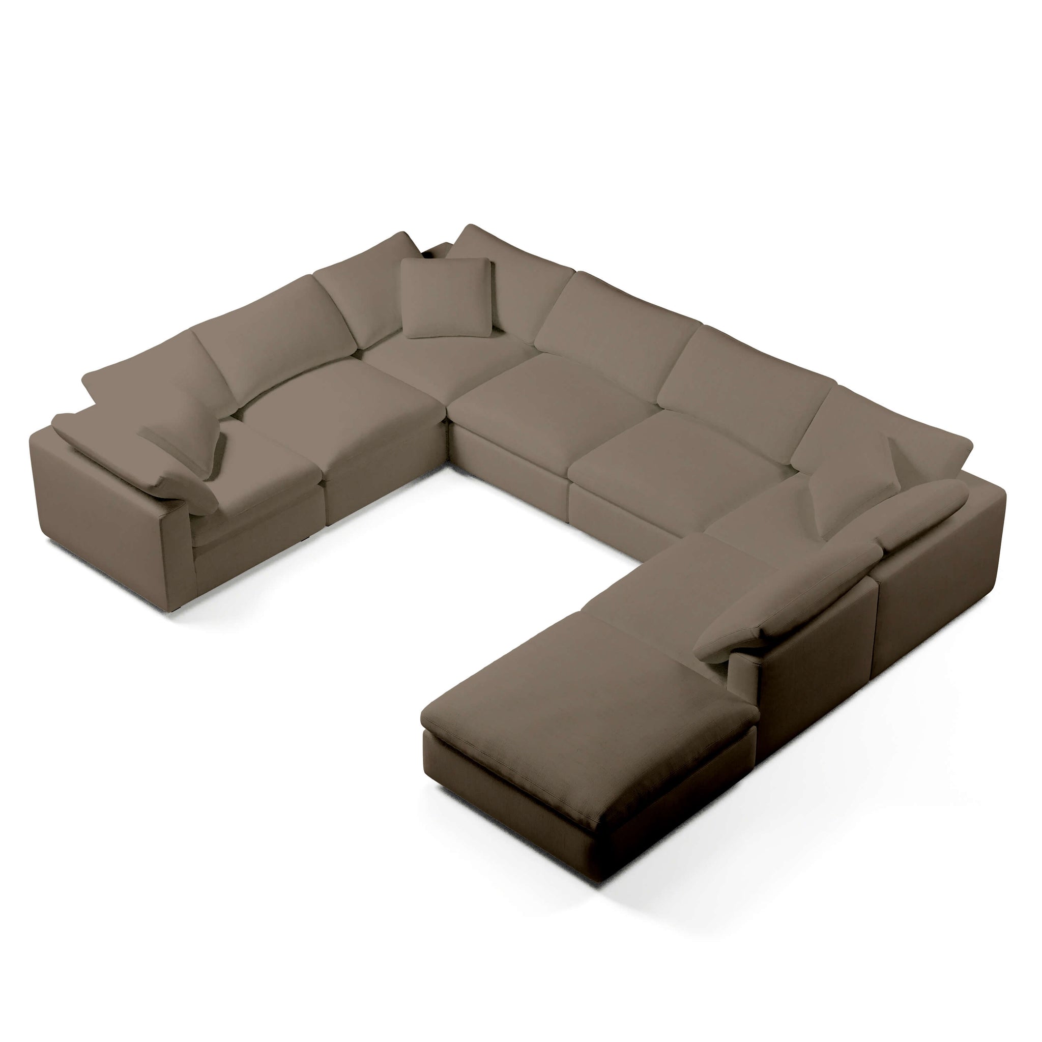 Modular Sofa and Ottoman | U-Sectional Modular Sofa | Couch Haus