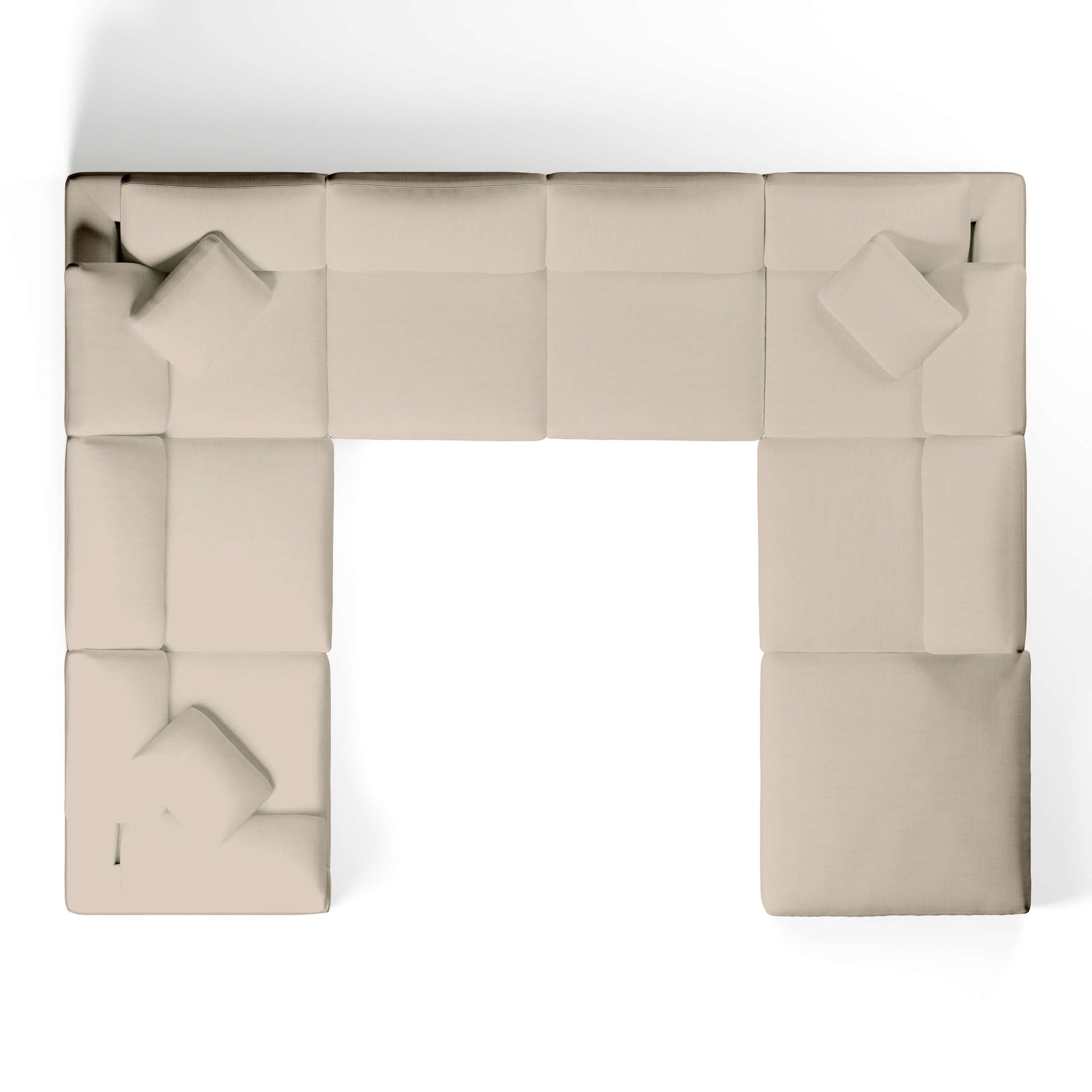 Modular Sofa and Ottoman | U-Sectional Modular Sofa | Couch Haus