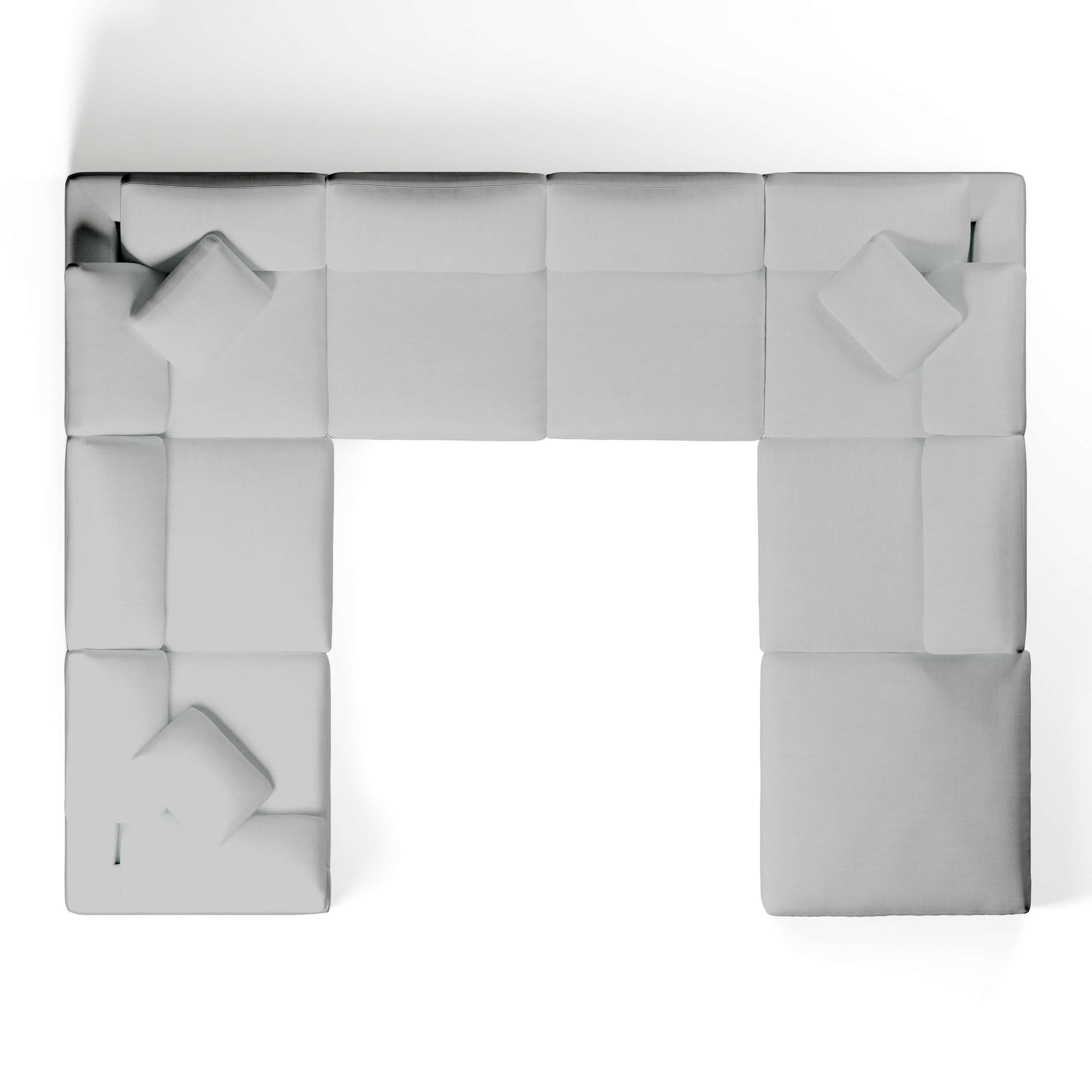 Modular Sofa and Ottoman | U-Sectional Modular Sofa | Couch Haus