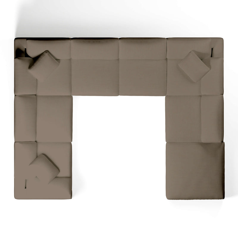 Modular Sofa and Ottoman | U-Sectional Modular Sofa | Couch Haus