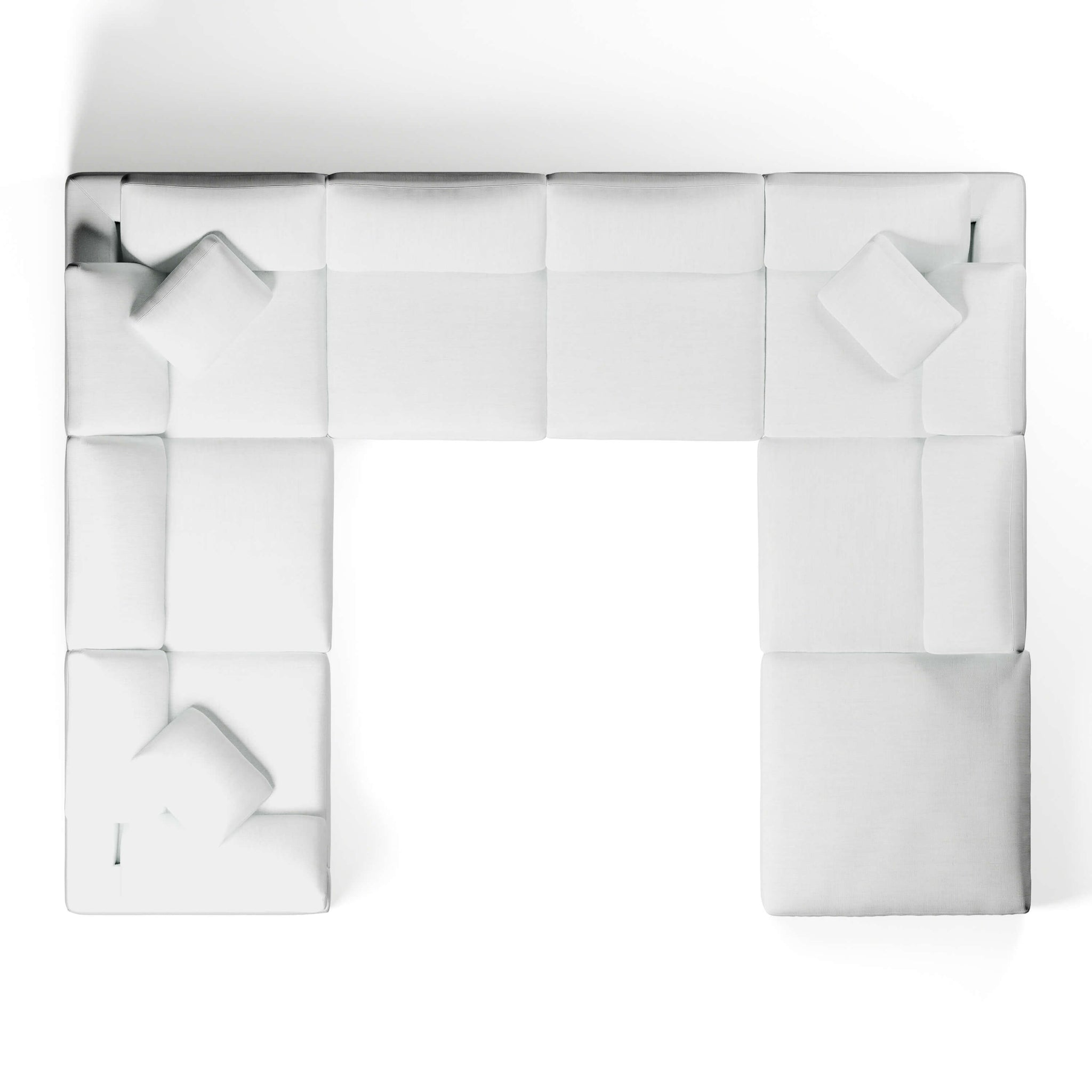 Modular Sofa and Ottoman | U-Sectional Modular Sofa | Couch Haus