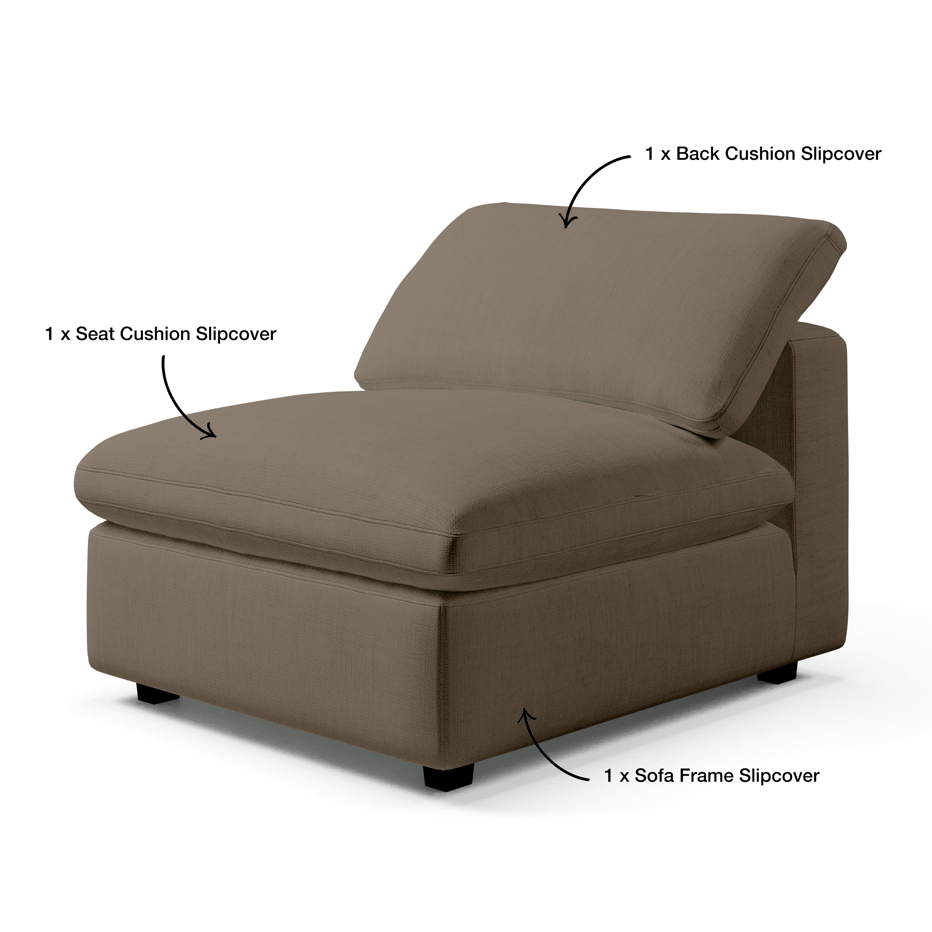 Armless Chair Slipcover | Comfortable Sofa Slipcover | Couch Haus