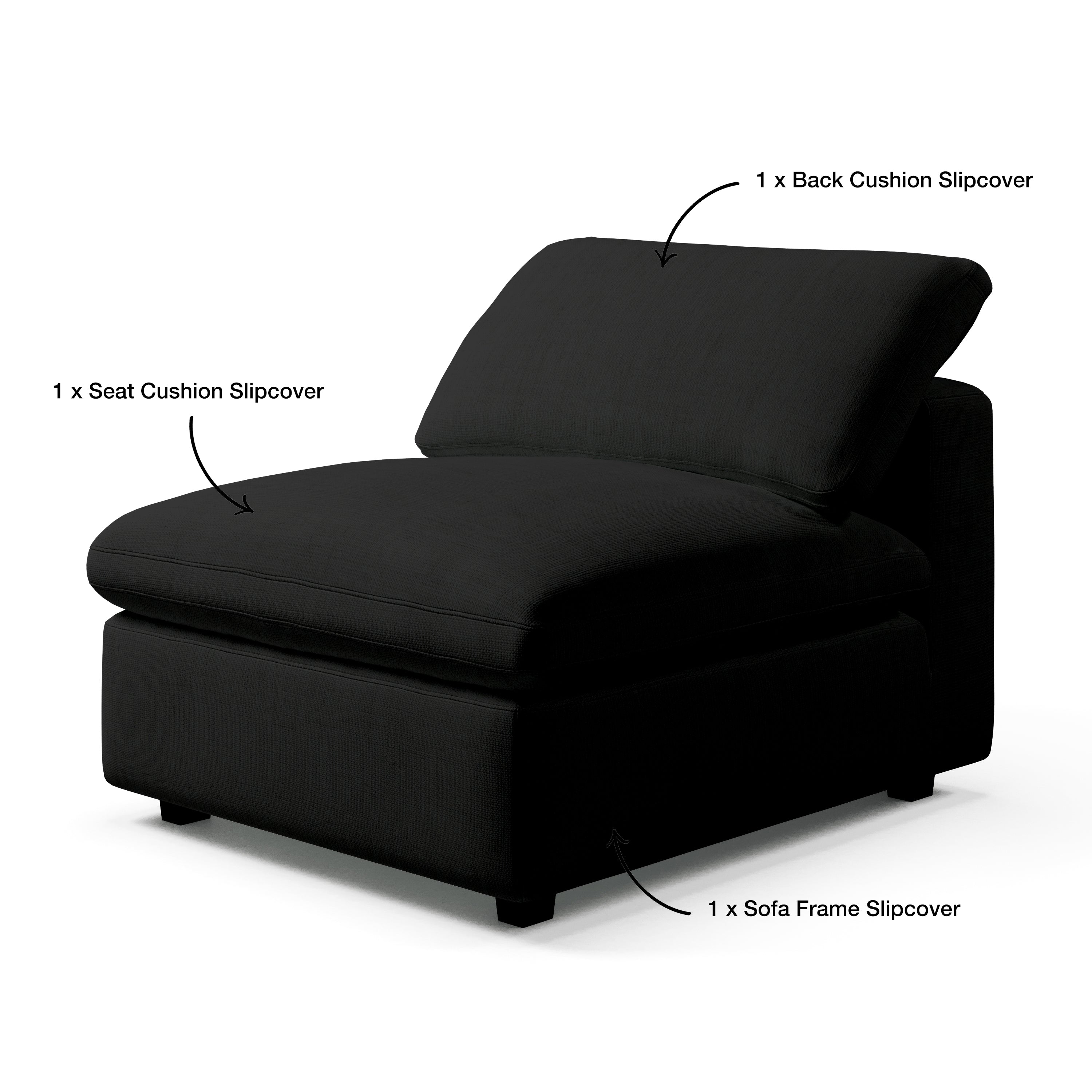 Armless Chair Slipcover - Stylish Sofa Covers
